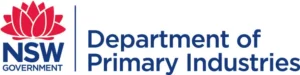 NSW Government logo with a red waratah flower on the left and text reading "NSW Government Department of Primary Industries" in blue on the right.